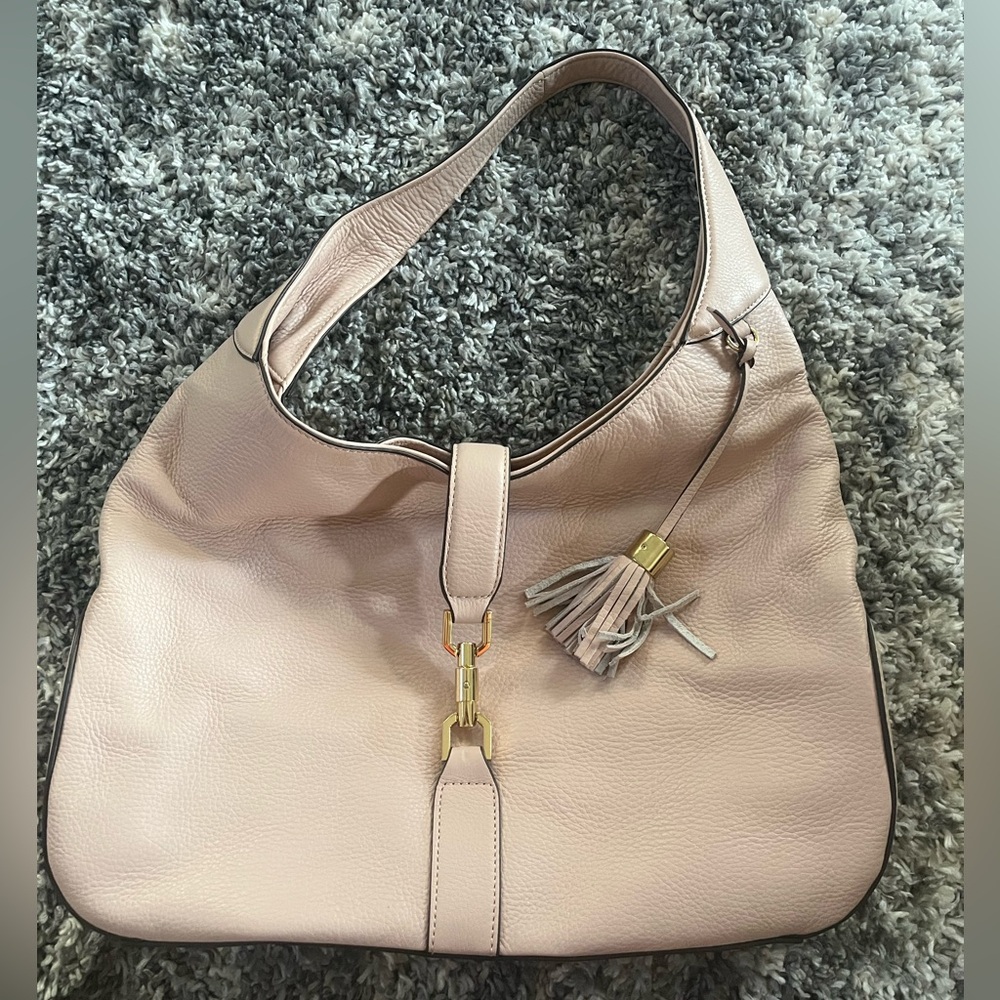 Elegant Pink Leather Women's Bag